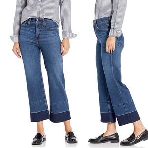 AG Denim The Etta wide leg Jean with raw hem